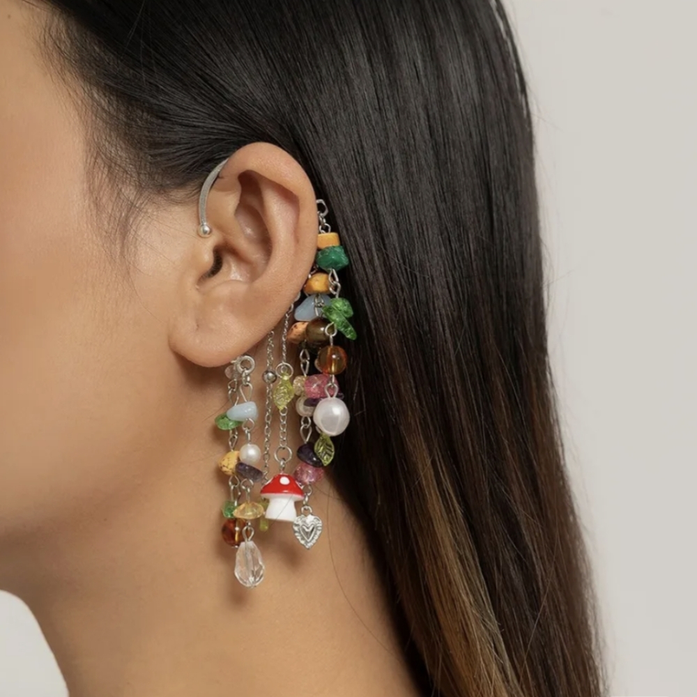 Gemstone ear cuff